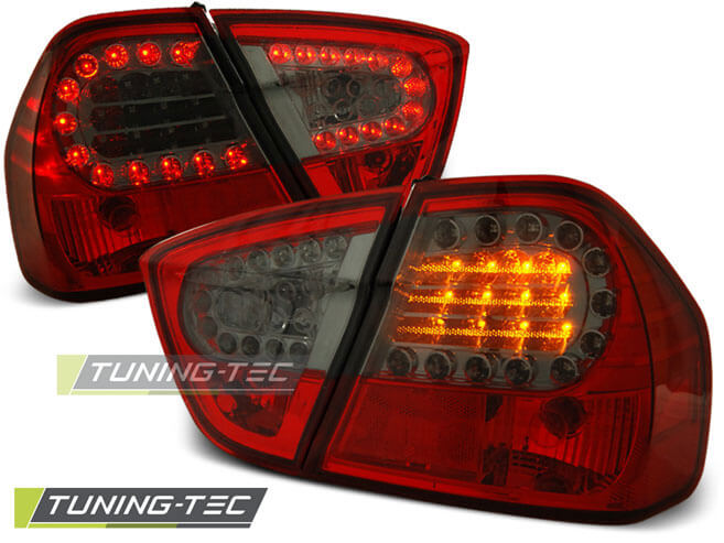 Альтернативная оптика для BMW E90 03.05-08.08 RED SMOKE LED (тюнинг оптика, цена за комплект)