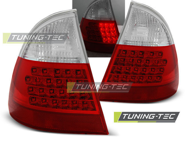 Альтернативная оптика для BMW E46 99-05 RED WHITE LED (тюнинг оптика, цена за комплект)