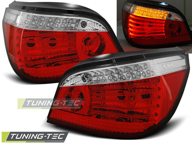 Альтернативная оптика для BMW E60 07.03-07 RED WHITE LED (тюнинг оптика, цена за комплект)