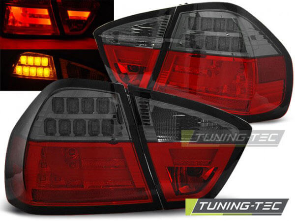 Альтернативная оптика для BMW E90 03.05-08.08 RED SMOKE LED BAR (тюнинг оптика, цена за комплект)
