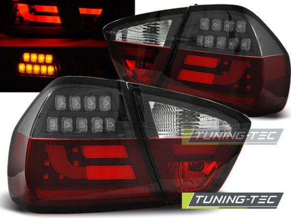 Альтернативная оптика для BMW E90 03.05-08.08 RED WHITE BLACK LED BAR (тюнинг оптика, цена за комплект)