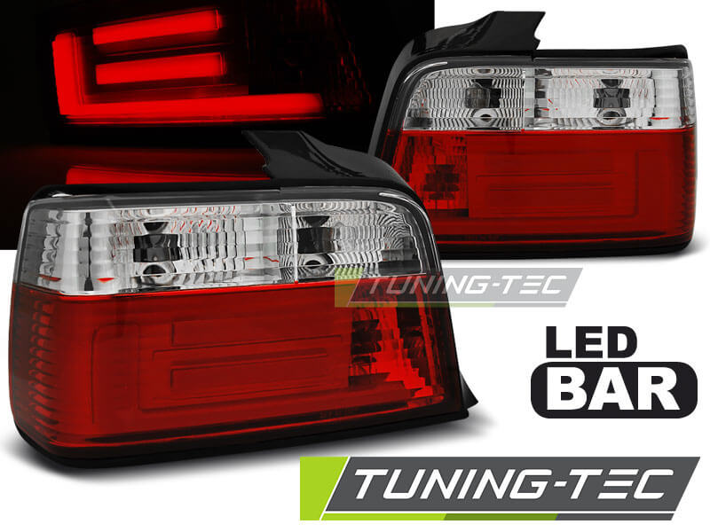 Альтернативная оптика для BMW E36 12.90-08.99 SEDAN RED WHITE BAR LED (тюнинг оптика, цена за комплект)