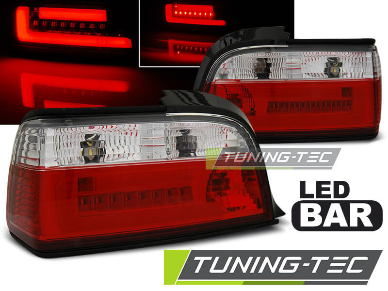 Альтернативная оптика для BMW E36 12.90-08.99 C/C RED WHITE BAR LED (тюнинг оптика, цена за комплект)