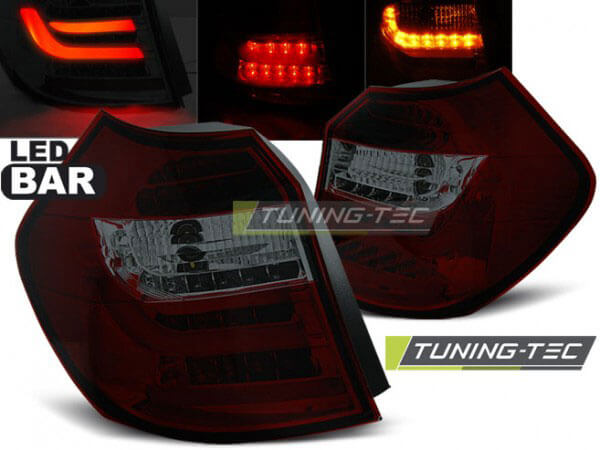 Альтернативная оптика для BMW E87/E81 09.07-11 RED SMOKE LED BAR (тюнинг оптика, цена за комплект)