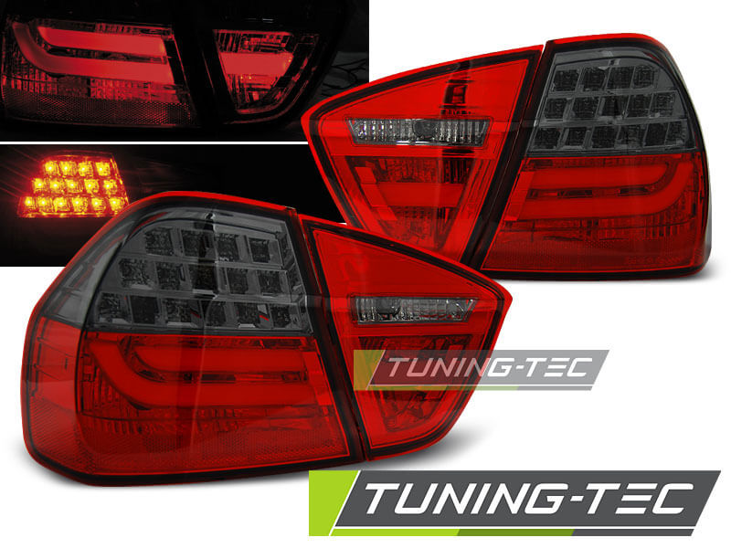 Альтернативная оптика для BMW E90 03.05-08.08 RED SMOKE LED BAR (тюнинг оптика, цена за комплект)