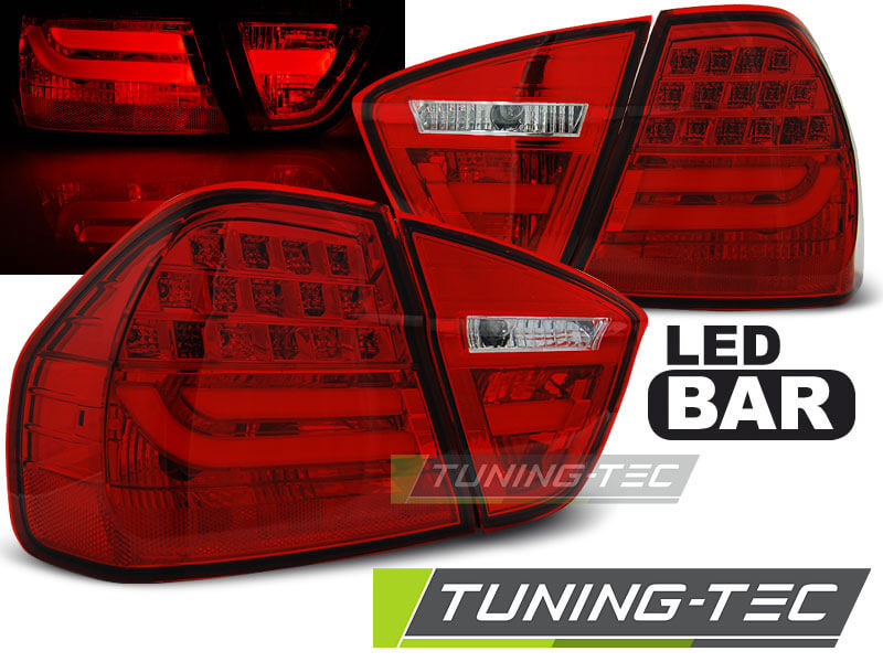 Альтернативная оптика для BMW E90 03.05-08.08 RED LED BAR (тюнинг оптика, цена за комплект)
