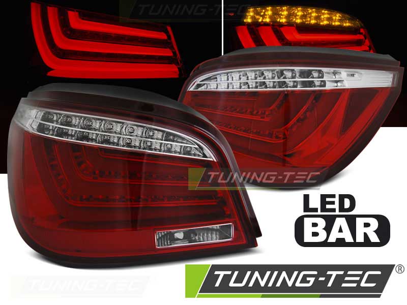 Альтернативная оптика для BMW E60 LCI 07-10 RED WHITE LED BAR (тюнинг оптика, цена за комплект)