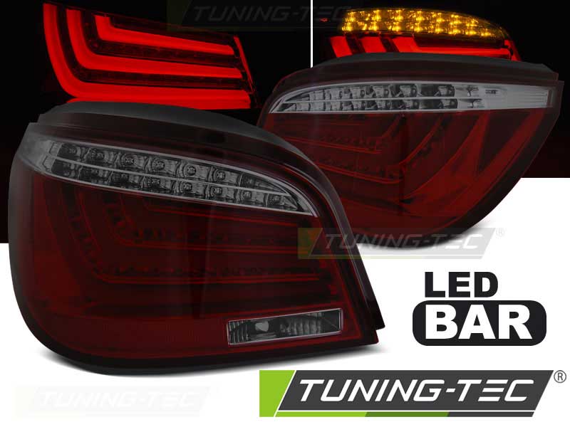Альтернативная оптика для BMW E60 LCI 07-10 RED SMOKE LED BAR (тюнинг оптика, цена за комплект)