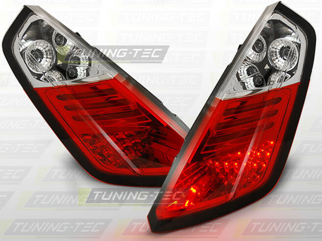 Альтернативная оптика для FIAT GRANDE PUNTO 09.05-09 RED WHITE LED (тюнинг оптика, цена за комплект)