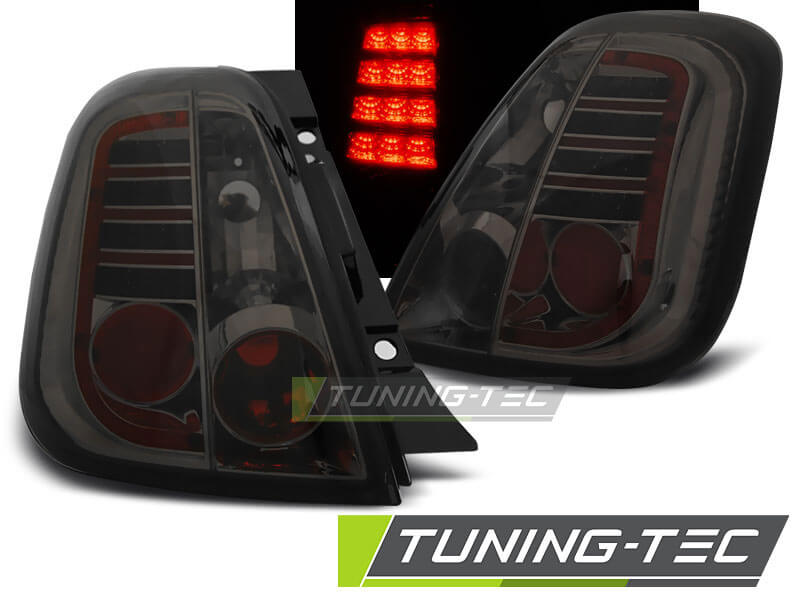 Альтернативная оптика для FIAT 500 07- SMOKE LED (тюнинг оптика, цена за комплект)