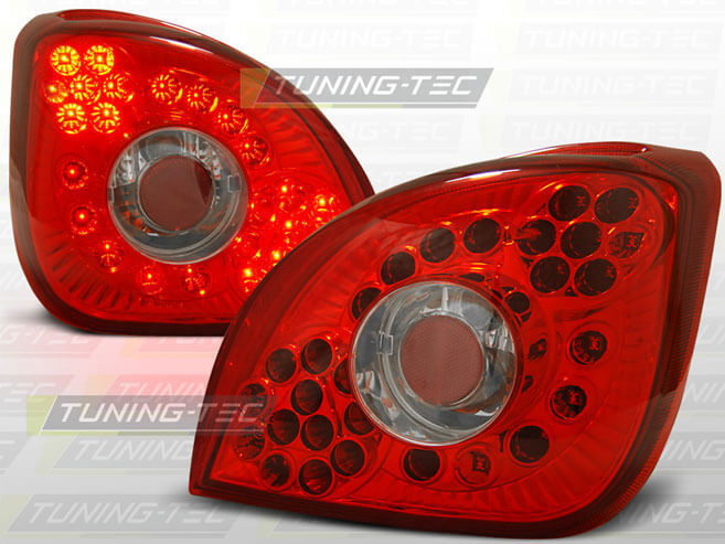 Альтернативная оптика для FORD FIESTA MK4/5 10.95-04.02 RED WHITE LED (тюнинг оптика, цена за комплект)