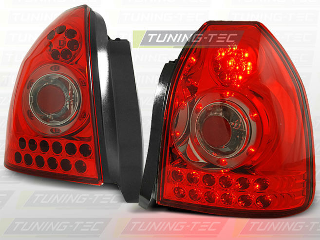 Альтернативная оптика для HONDA CIVIC 09.95-02.01 3D RED WHITE LED (тюнинг оптика, цена за комплект)