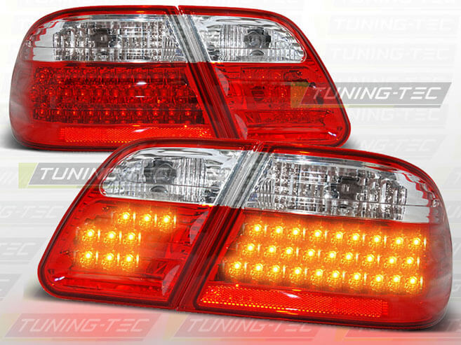 Альтернативная оптика для MERCEDES W210 95-03.02 RED WHITE LED (тюнинг оптика, цена за комплект)