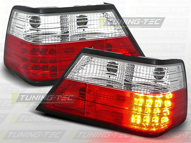 Альтернативная оптика для MERCEDES W124 E-Class 01.85-06.95 RED WHITE LED (тюнинг оптика, цена за комплект)
