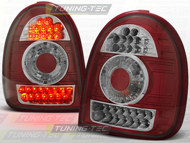 Альтернативная оптика для OPEL CORSA B 3D 02.93-10.00 RED WHITE LED (тюнинг оптика, цена за комплект)