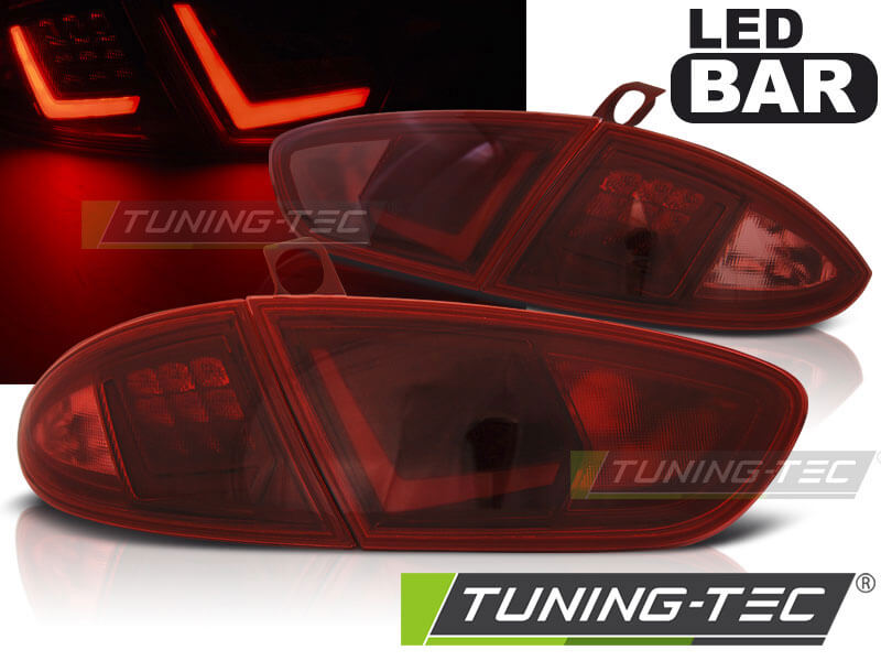 Альтернативная оптика для SEAT LEON 03.09-13 RED SMOKE LED BAR (тюнинг оптика, цена за комплект)