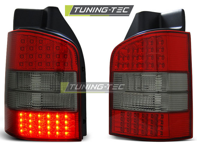 Альтернативная оптика для VW T5 04.03-09 RED SMOKE LED (тюнинг оптика, цена за комплект)