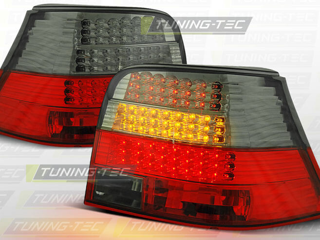 Альтернативная оптика для VW GOLF 4 09.97-09.03 RED SMOKE LED (тюнинг оптика, цена за комплект)