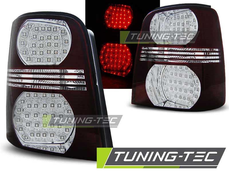Альтернативная оптика для VW TOURAN 02.03-10 RED WHITE LED (тюнинг оптика, цена за комплект)