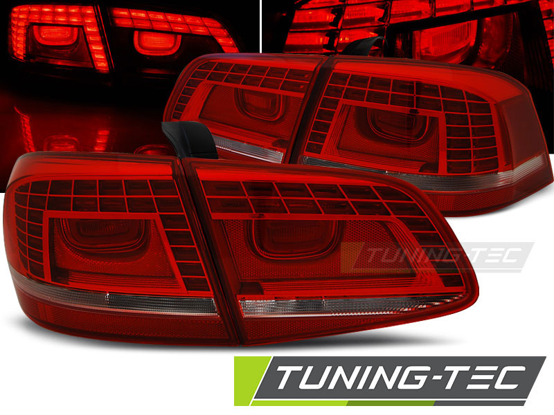 Альтернативная оптика для VW PASSAT B7 SEDAN 10.10-10.14 RED WHITE LED (тюнинг оптика, цена за комплект)