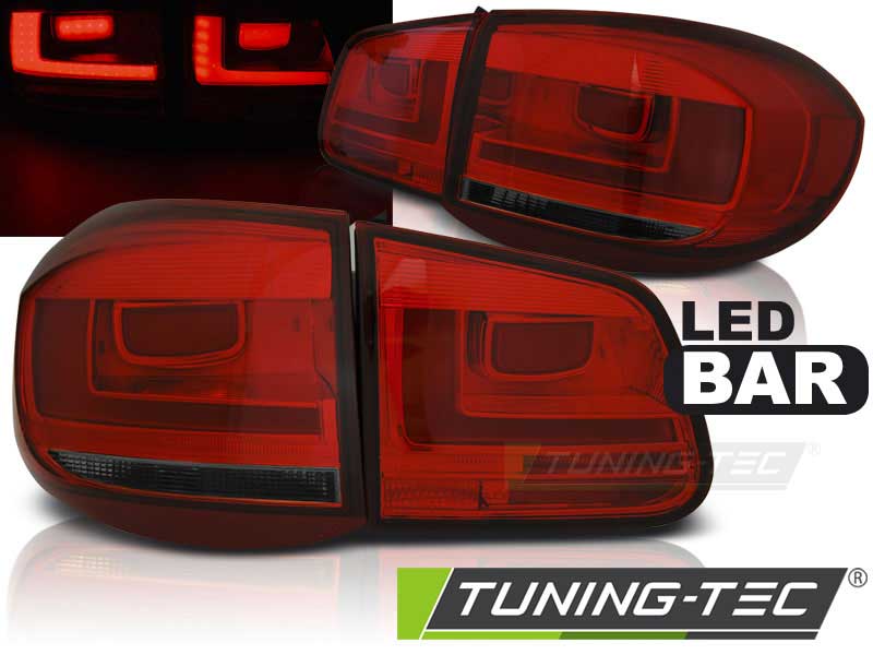 Альтернативная оптика для VW TIGUAN 07-07.11 RED SMOKE LED BAR (тюнинг оптика, цена за комплект)