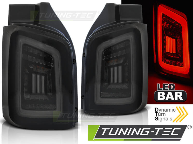 Альтернативная оптика для VW T5 04.03-09 / 10-15 SMOKE BLACK WHITE LED TRANSPORTER (тюнинг оптика, цена за комплект)