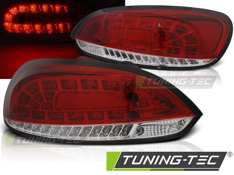 Альтернативная оптика для VW SCIROCCO III 08-04.14 RED WHITE LED (тюнинг оптика, цена за комплект)