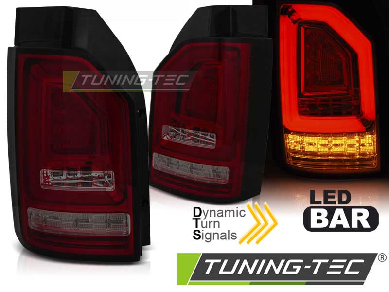 Альтернативная оптика для VW T6 2015- RED SMOKE SEQ LED BAR OEM BULB (тюнинг оптика, цена за комплект)