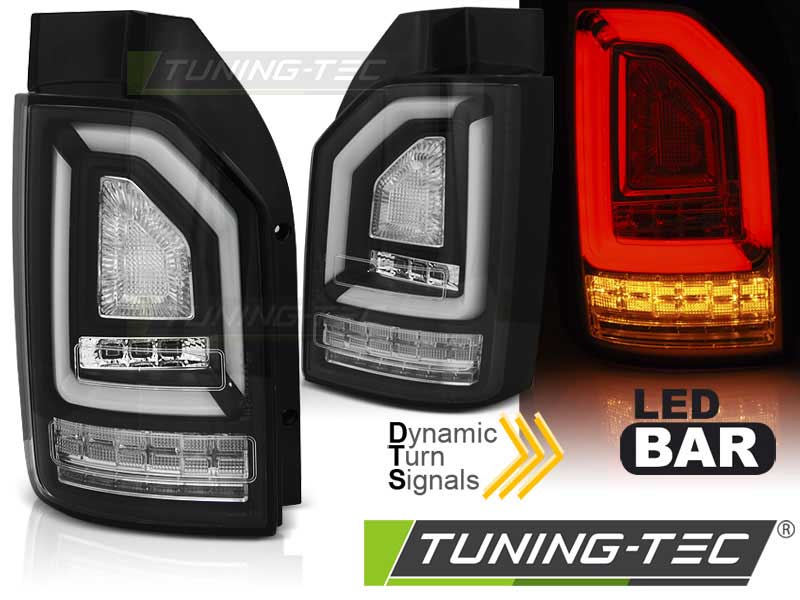 Альтернативная оптика для VW T6 2015- BLACK SEQ LED BAR OEM BULB (тюнинг оптика, цена за комплект)
