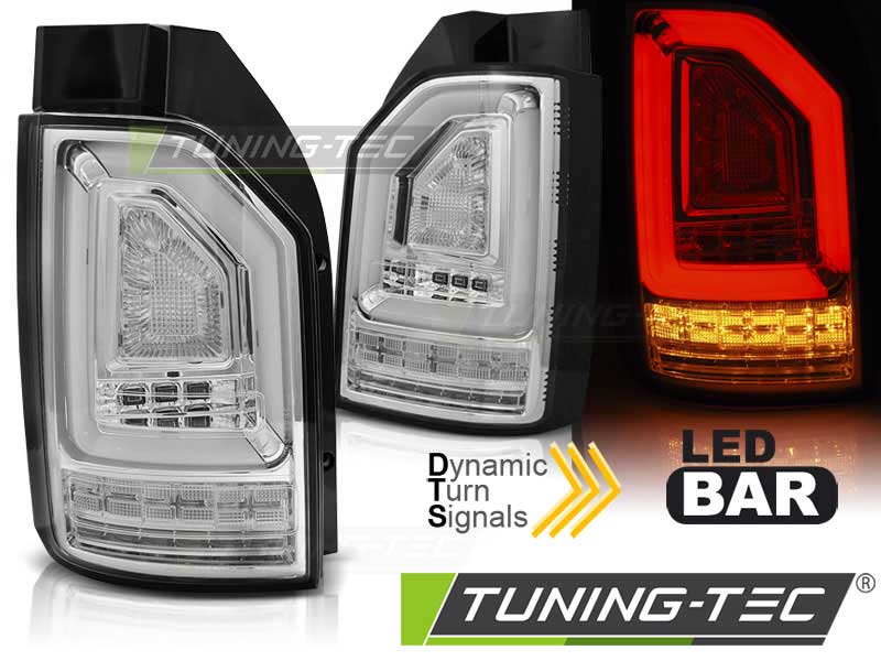 Альтернативная оптика для VW T6 2015- CHROME SEQ LED BAR OEM LED (тюнинг оптика, цена за комплект)