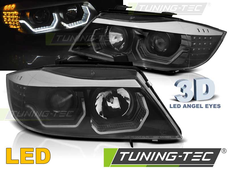 Альтернативная оптика для BMW E90/E91 05-08 3D AE LED BLACK (тюнинг оптика, цена за комплект)