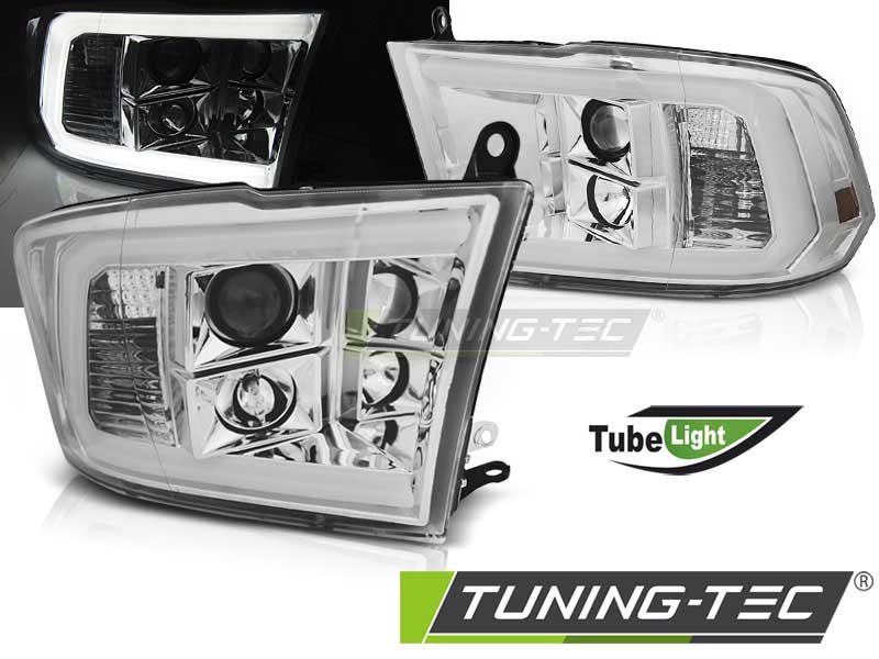 Альтернативная оптика для DODGE RAM 09-18 TUBE LIGHT CHROME (тюнинг оптика, цена за комплект)