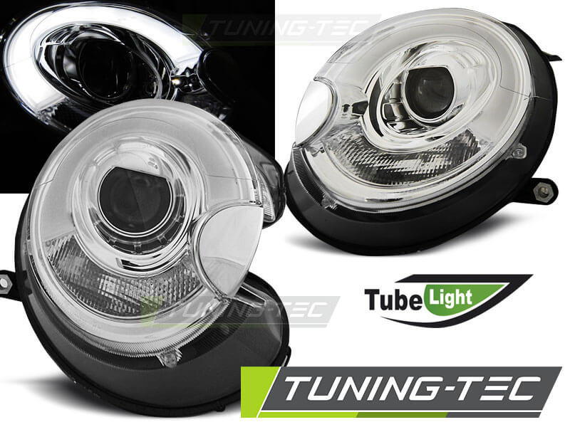 Альтернативная оптика для BMW MINI (COOPER) 06-14 TUBE LIGHT CHROME (тюнинг оптика, цена за комплект)