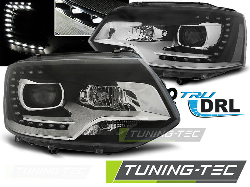 Альтернативная оптика для VW T5 2010-15 TRU DRL XENON LOOK (тюнинг оптика, цена за комплект)