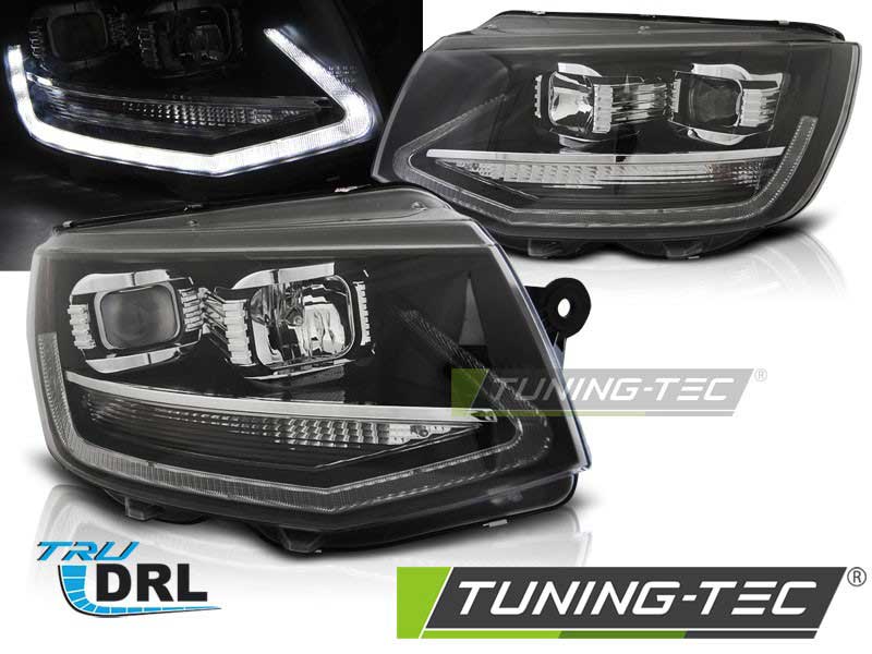 Альтернативная оптика для VW T6 15- BLACK LED TRU DRL (тюнинг оптика, цена за комплект)
