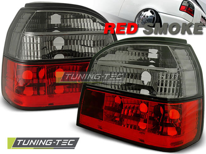 Альтернативная оптика для VW GOLF 3 09.91-08.97 RED SMOKE (тюнинг оптика, цена за комплект)