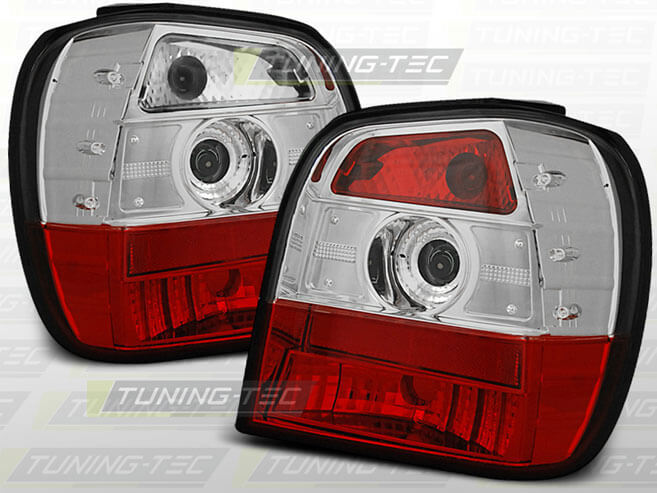 Альтернативная оптика для VW POLO 6N 10.94-09.99 RED WHITE (тюнинг оптика, цена за комплект)