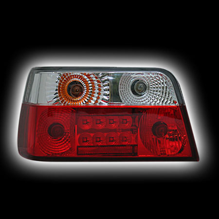 Альтернативная оптика для BMW E36 4D, T/L, фонари задние,светодиодные красный/белый NO (тюнинг оптика, цена за комплект)