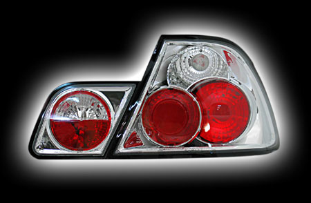 Альтернативная оптика для BMW E46 2D (coupe), T/L, фонари задние, хром (тюнинг оптика, цена за комплект)