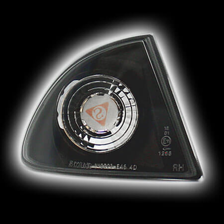 Альтернативная оптика для BMW E46 4D, поворотник, черный (тюнинг оптика, цена за комплект)
