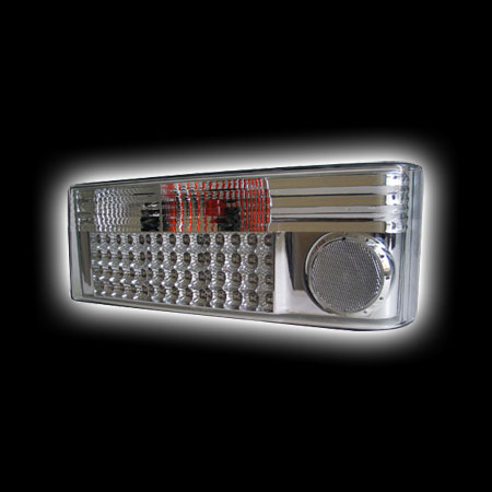 Фонари задние LADA 2108/99 светодиодные, прозрачный/хром  (тюнинг оптика, цена за комплект)