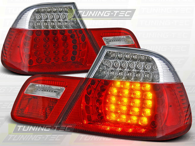 Альтернативная оптика для BMW E46 SEDAN, '98-'01, T/L светодидные красный-белый BM065-BURE2 (тюнинг оптика, цена за комплект)