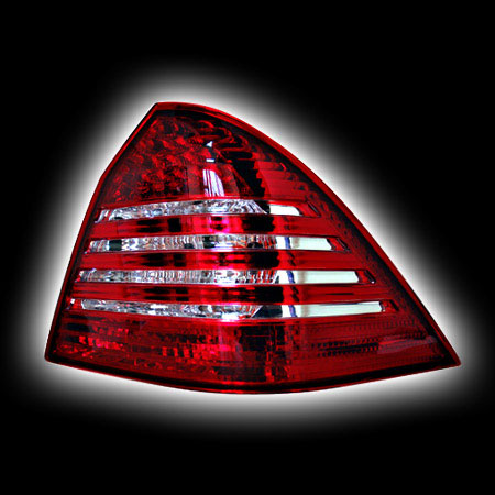 Альтернативная оптика для MB W203 C-Class, светодиодный, красный\белый (тюнинг оптика, цена за комплект)