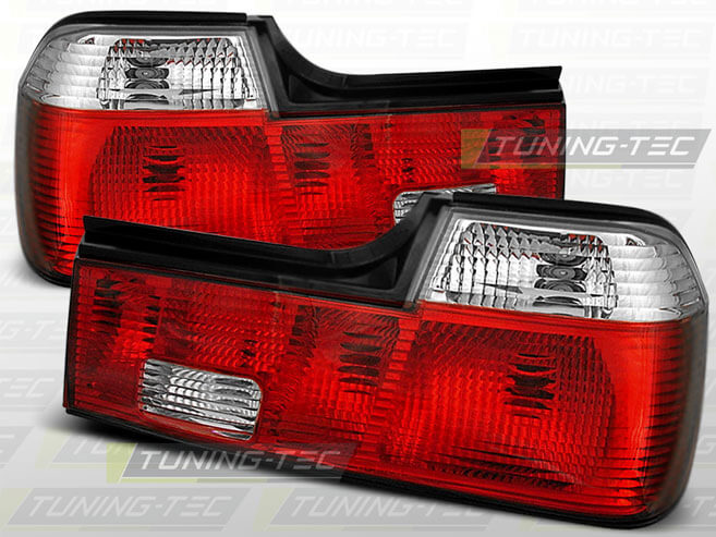 Альтернативная оптика для BMW E32 7Series,`89-`95 T/L, прозрачный красный, JE32-TLC-CR  (тюнинг оптика, цена за комплект)