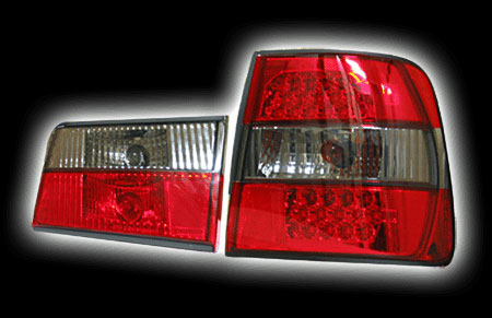 Альтернативная оптика для BMW E34 `88-94, T/L, светодиодные красн/тонированBM094-BODE4 (тюнинг оптика, цена за комплект)