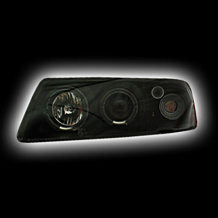 Альтернативная оптика для AUDI A3 `96-`00 фары, прожектор, с поворотником, черные SK3300-ADA396-JM  (тюнинг оптика, цена за комплект)
