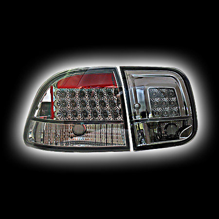 Альтернативная оптика для HONDA CIVIC '96-`98 седан K8, T/L,фонари задние,  светодиодные, тонированный хром NO (тюнинг оптика, цена за комплект)