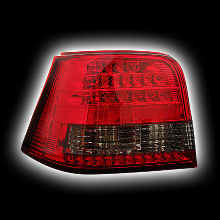 Альтернативная оптика для VW GOLF 4 `99-`03, T/L,фонари задние, светодиодные, тонированный красный (тюнинг оптика, цена за комплект)