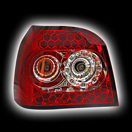 Альтернативная оптика для VW GOLF 3 `93-`98, T/L, светодиодные, красный  VK118-BERE2-E (тюнинг оптика, цена за комплект)