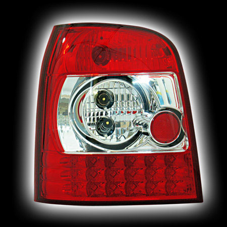 Альтернативная оптика для AUDI A4 '95-`00 (универсал,) T/L, фонари задние, светодиодные, красные NO (тюнинг оптика, цена за комплект)